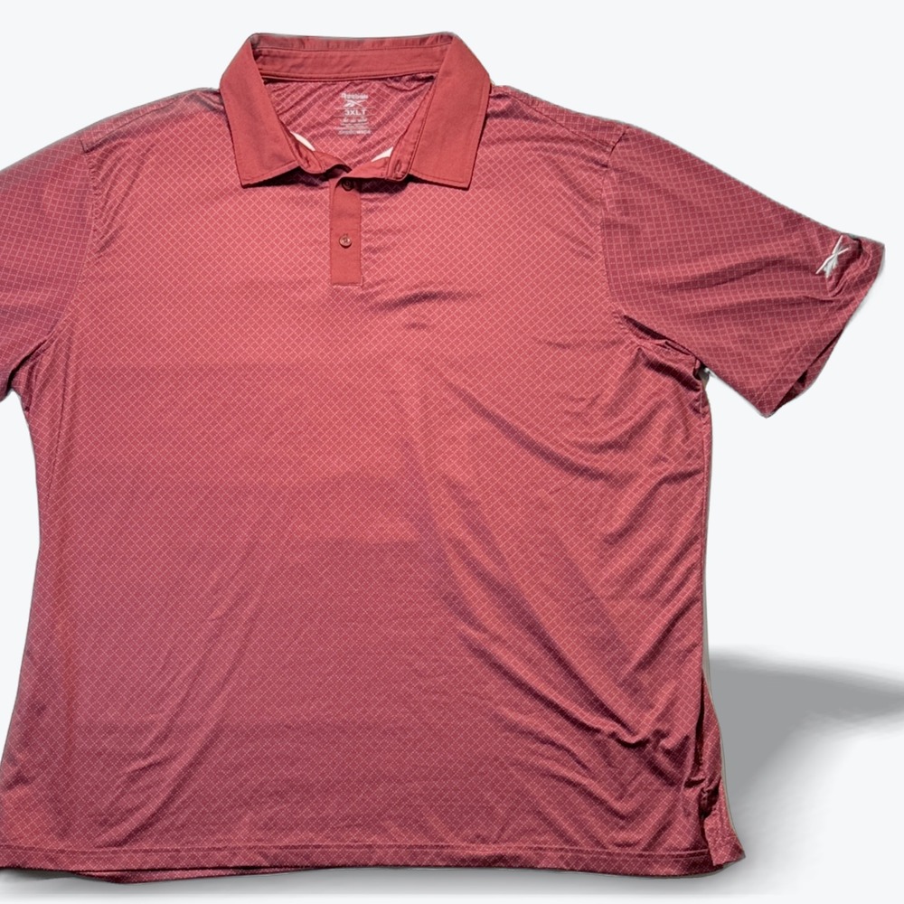 Reebok Speedwick Performance Polo Shirt Mens 3XLT Burgundy Red Quick Dry